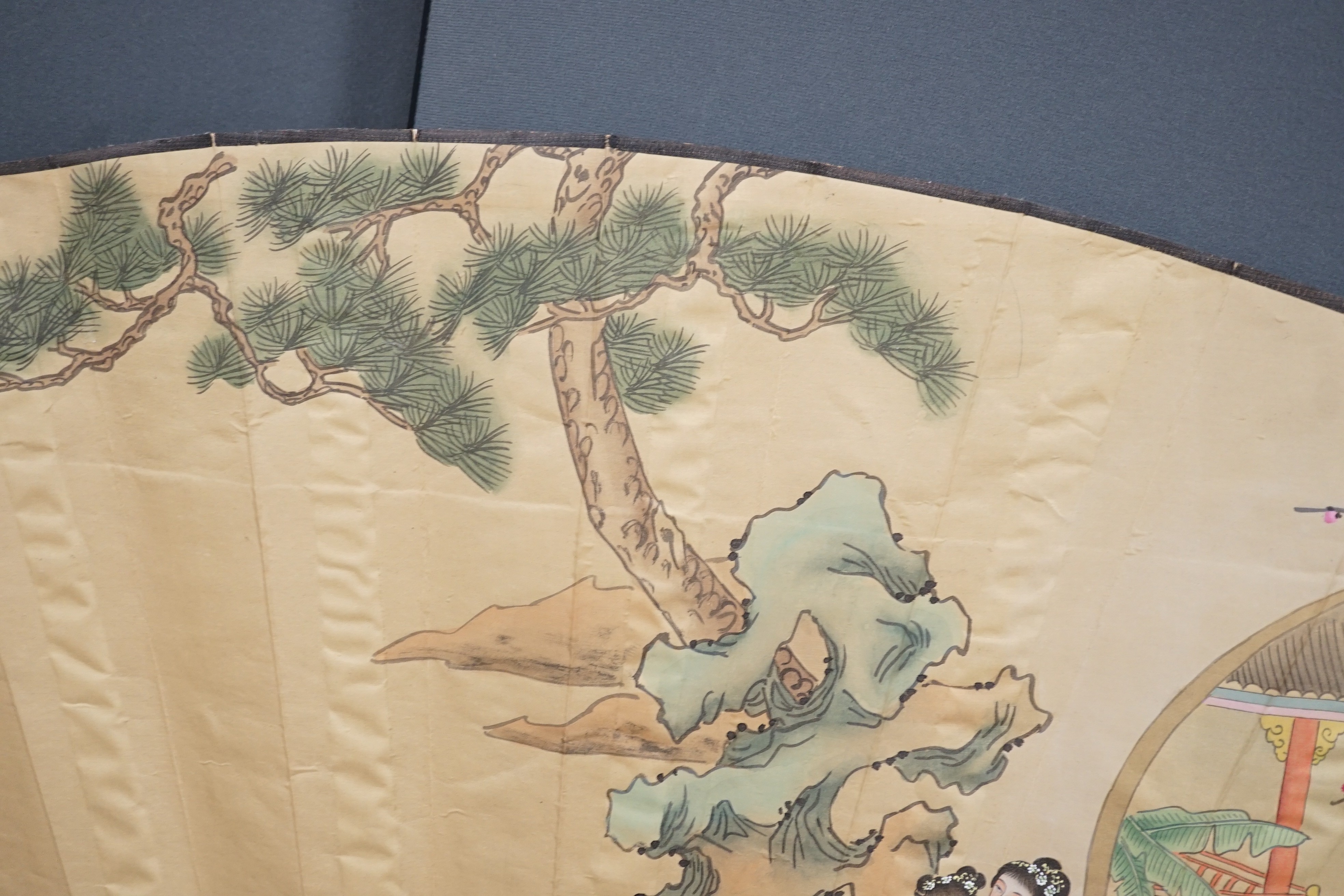 A large unusual Japanese fan